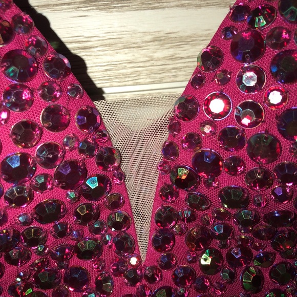 Sherri Hill Two Piece Ruby Red Prom Dress - Picture 7 of 9